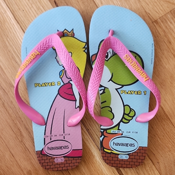 Havaianas Kids Flip Flops - Blue and Pink - Picture 3 of 5